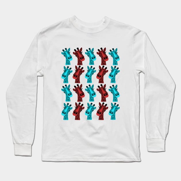 Giraffe Pattern Long Sleeve T-Shirt by Swadeillustrations